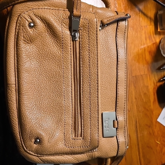 Tignanello Handbags - Tignanello Tan Pebbled Leather Crossbody Bag